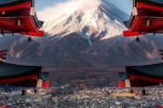 海外「壮大なる我らが富士山！華麗なるモンタージュ写真！」夜景が綺麗な富士山の写真（海外の反応）