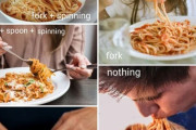外国人さん、スパゲッティを巻いて食べるかどうかで大荒れ