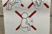 海外の反応：「こんな使い方してないよね？」日本の公衆トイレの注意書きの絵が話題に