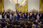 ドジャースがホワイトハウスを表敬訪問　トランプ：“大谷翔平はムービースターみたい”　【海外の反応】
