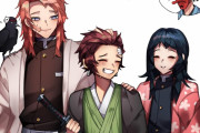 海外の反応 【鬼滅の刃】「もし錆兎と真菰が生きてたら」 （ファンアート）