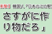 【衝撃】韓国人「日本のこの駅、さすがに作り物だろ」