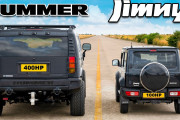【イギリス人の反応】ジムニーシエラとハマーH2でレースしてみた！