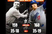 大谷翔平 vs ベーブ・ルース　“ベーブは70マイルから80マイルの球を打ってたんだ”　【海外の反応】