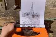 【動画】タイプライターで絵画を描いちゃうアナログアスキーアート職人【海外の反応】