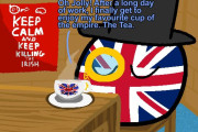 【イギリス】くっついたよ【ポーランドボール】