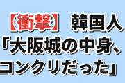 【衝撃】韓国人「大阪城、実はコンクリートだった」