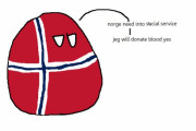 【ノルウェー】献血【ポーランドボール】