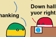 【ガボン】トイレに行くよ【ポーランドボール】
