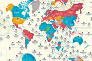 海外「日本が一番だ」世界各国の最も古くから存在する企業を集めた地図を見た海外の反応