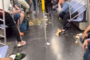海外「ニューヨーク地下鉄で男たちに喧嘩を売って反撃されて逆ギレする白人女性」