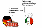 【ドイツ】イタリアのレストラン【ポーランドボール】