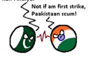【インド-パキスタン】ライバルなんだよ【ポーランドボール】