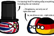 【イギリス】左運転の国なんていないよ【ポーランドボール】