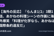 【海外の反応】『らんま1/2』3期1話、あかねの料理シーンの作画に海外爆笑 「料理が化学なら、あかねは国際条約違反だ」