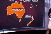 「俺日本人だったの！？」海外報道番組に映った世界地図、日本と韓国が位置がメチャクチャな件ｗ