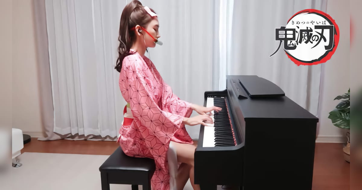 日本のアニメ『鬼滅の刃』のコスプレでピアノを弾く韓国美女「Leezy」がセクシーで可愛すぎる！【台湾人の反応】 | 海外の反応アンテナ