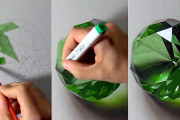 これが絵？イタリアの3Dアーティストが書くエメラルドが本物にしか見えなくて凄い！！
