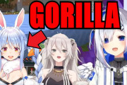 兎田ぺこらがゴリラだったことを知った天音かなたと獅白ぼたん【ホロライブ】