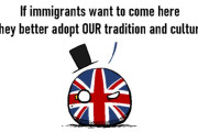 【イギリス】移民は文化を学んで同化しろ【ポーランドボール】
