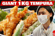その重さ1kg⁉ボリューム満点の天丼！！外国人「天ぷらは油ギトギトじゃなくて、軽くてサクサクなのがいいよね」