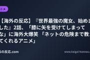 【海外の反応】『世界最強の魔女、始めました』2話、「膝に矢を受けてしまってな」に海外大爆笑 「ネットの危険まで教えてくれるアニメ」