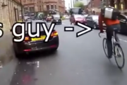 そうなると思った。車道のど真ん中を颯爽とかける自転車が赤信号を無視した結果・・・。海外の反応