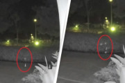 防犯カメラに映り込んだ複数の奇妙な光を放つオーブ。その正体は？