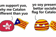 【スペイン】カタルーニャの旗【ポーランドボール】