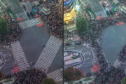 外国人「渋谷スクランブル交差点を上から見るとこんな動きらしいぞ！」