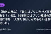 【海外の反応】『転生ゴブリンだけど質問ある？』4話、50年前のゴブリン殲滅の真相に海外 「人間たちはとんでもない過ちを犯した」