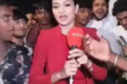 海外「インドで報道中にハラスメントを受ける女性リポーター」