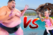海外「みんな強い！」日本人で一番体重が重い元力士vs.アメリカの忍者ファミリー！？