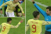 韓国の時間稼ぎにファルカオ激高！怒りのぶん投げ（海外の反応）