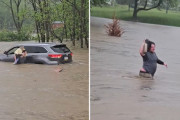 【海外】洪水に飛び込んだ男性が2人の女性を救出！驚きの瞬間を映した動画とは？