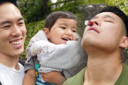 時差ボケに子守りに…お疲れパパの京都珍道中！