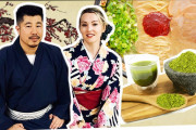 日本のデパートでグルメ見学！抹茶体験に大はしゃぎの子供たち！