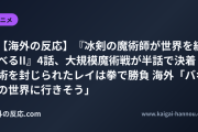 【海外の反応】『冰剣の魔術師が世界を統べるII』4話、大規模魔術戦が半話で決着 魔術を封じられたレイは拳で勝負 海外「バキの世界に行きそう」