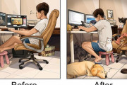 台湾人絵師「ペットを飼ったら人生がどう変わるかイラストにしてみた！」