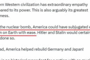 イーロン・マスク「核兵器で日本を征服せずに再建を助けたこと、これが西側文明の最大の弱点だ」