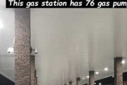 【画像】ガソリン計量機７６機のガソリンスタンド