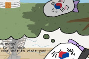 【モンゴル-韓国】友人を歓迎するよ【ポーランドボール】