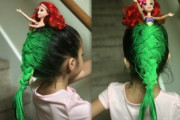 一体感と立体感がすごい！少女の斬新なヘアスタイル「マーメード巻き」（アメリカ）