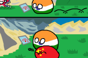 【インド】電波切れ【ポーランドボール】