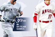 海外「昨季のジャッジと同じペースだぞw」大谷翔平がア・リーグ本塁打記録を塗り替える可能性に外国人大騒ぎ！