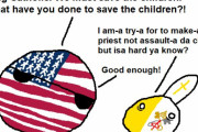 【アメリカ】アメリカは子どもたちを救っているよ！【ポーランドボール】