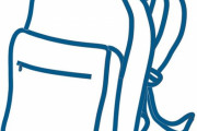 「今日は弟の幼稚園初日だけど、リュックとサイズが一緒だった…」キュートな姿がたまらない