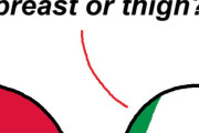 【イタリア】胸か腿か【ポーランドボール】
