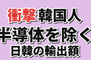 【衝撃】韓国人「半導体を除いた日韓の輸出額、差がこれだけなのか」