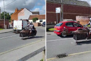 え？空中走行？地面から浮いた状態で走行しているバイクの映像が話題に